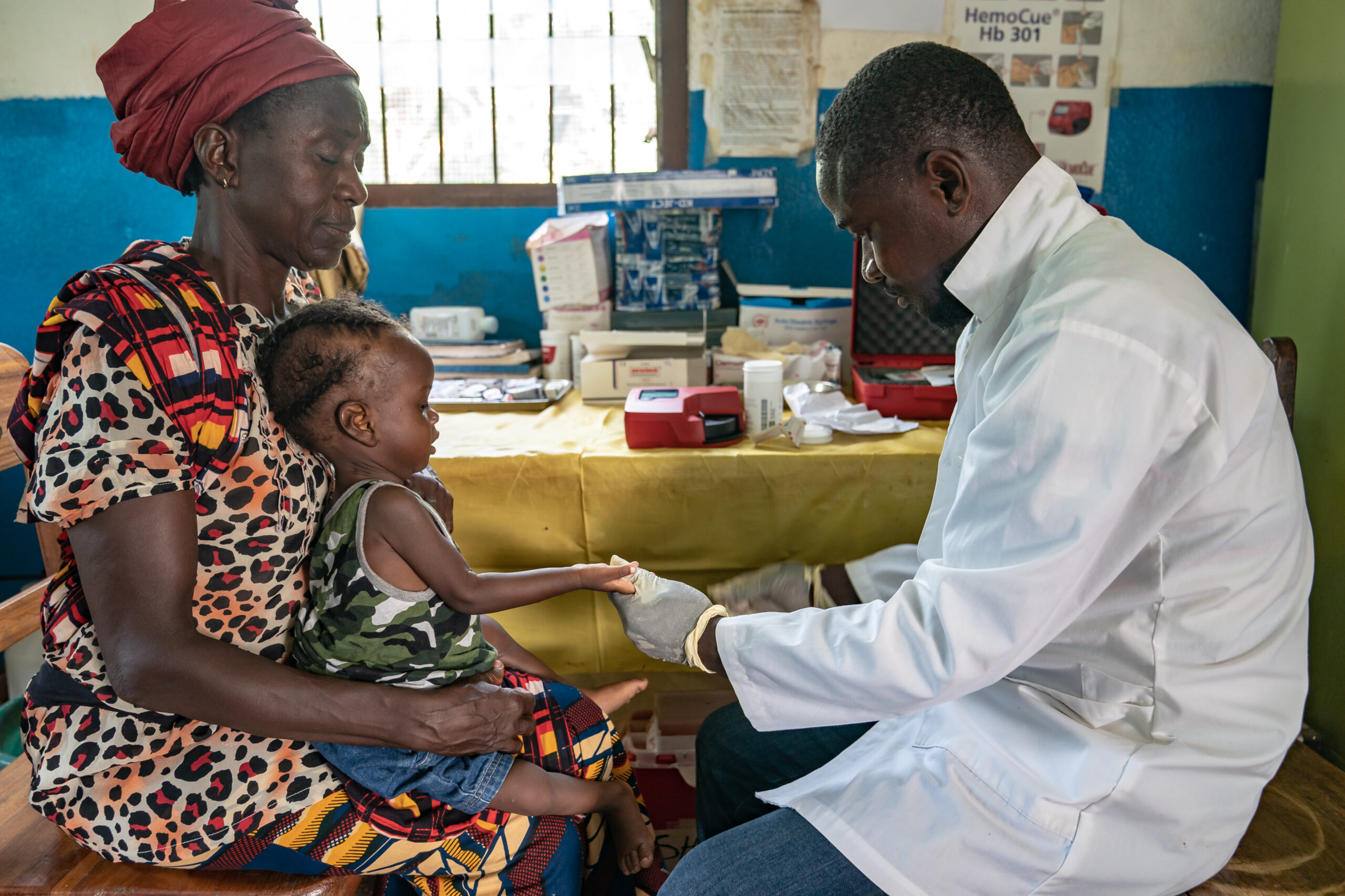 Liberia Baby Nehemieh with grandmother Edith